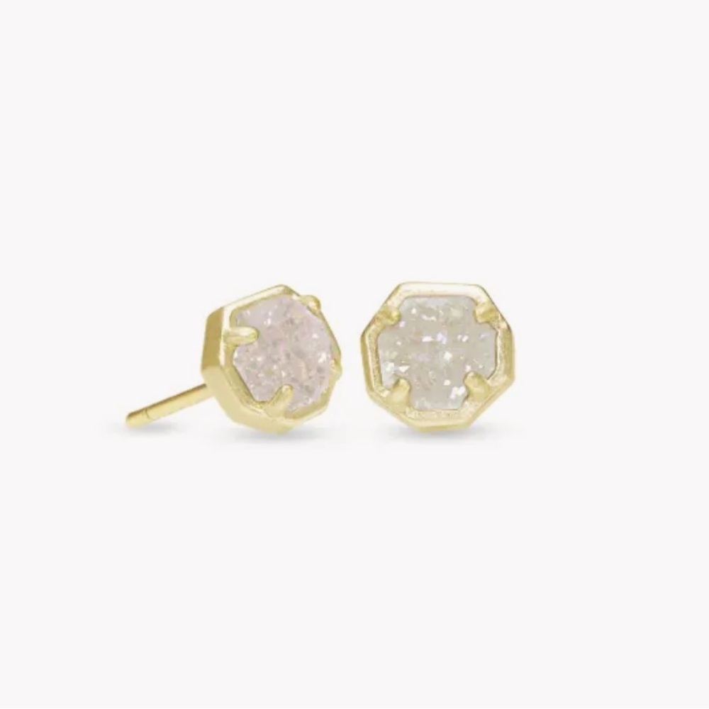 Kendra Scott Nola Earrings In Iridescent Drusy NWOT